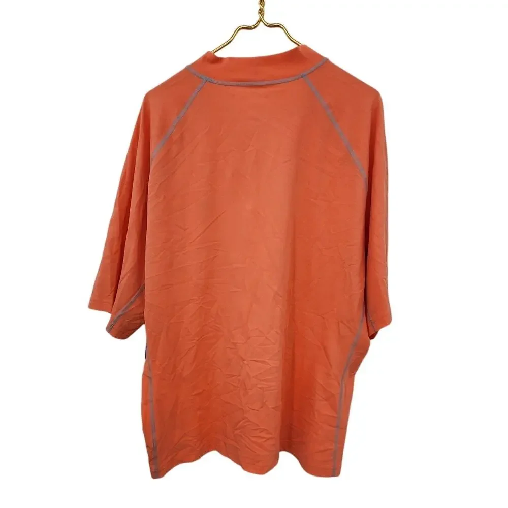 New NWT Coolibar Tulum Short‎ Sleeve Surf Rash Guard XXL Orange